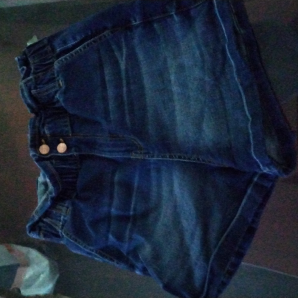 Dark blue denim shorts